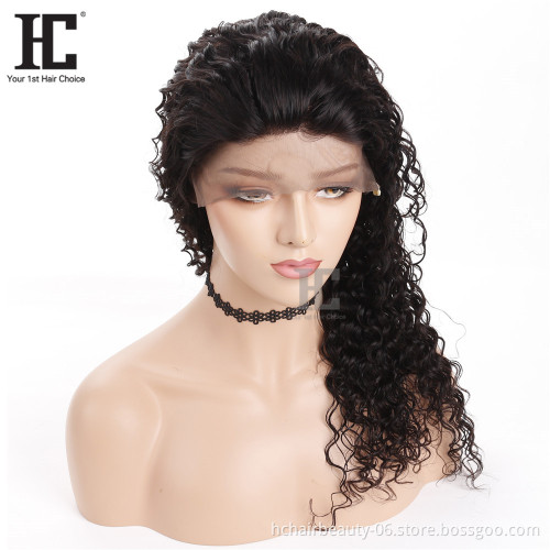 Wholesale Virgin Hair Vendors Brazilian Cuticle Aligned Raw Virgin Human Hair Full Lace Wig Deep Human Lace Wig For Black Women